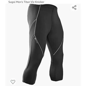 Men's Sugoi Titan Viz Knicker fitted running tights black sz S
